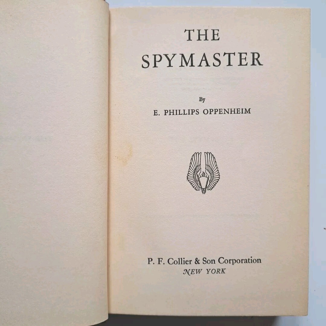 The Spymaster – E. Phillips Oppenheim 1938 Little Brown and Company 300 Pages