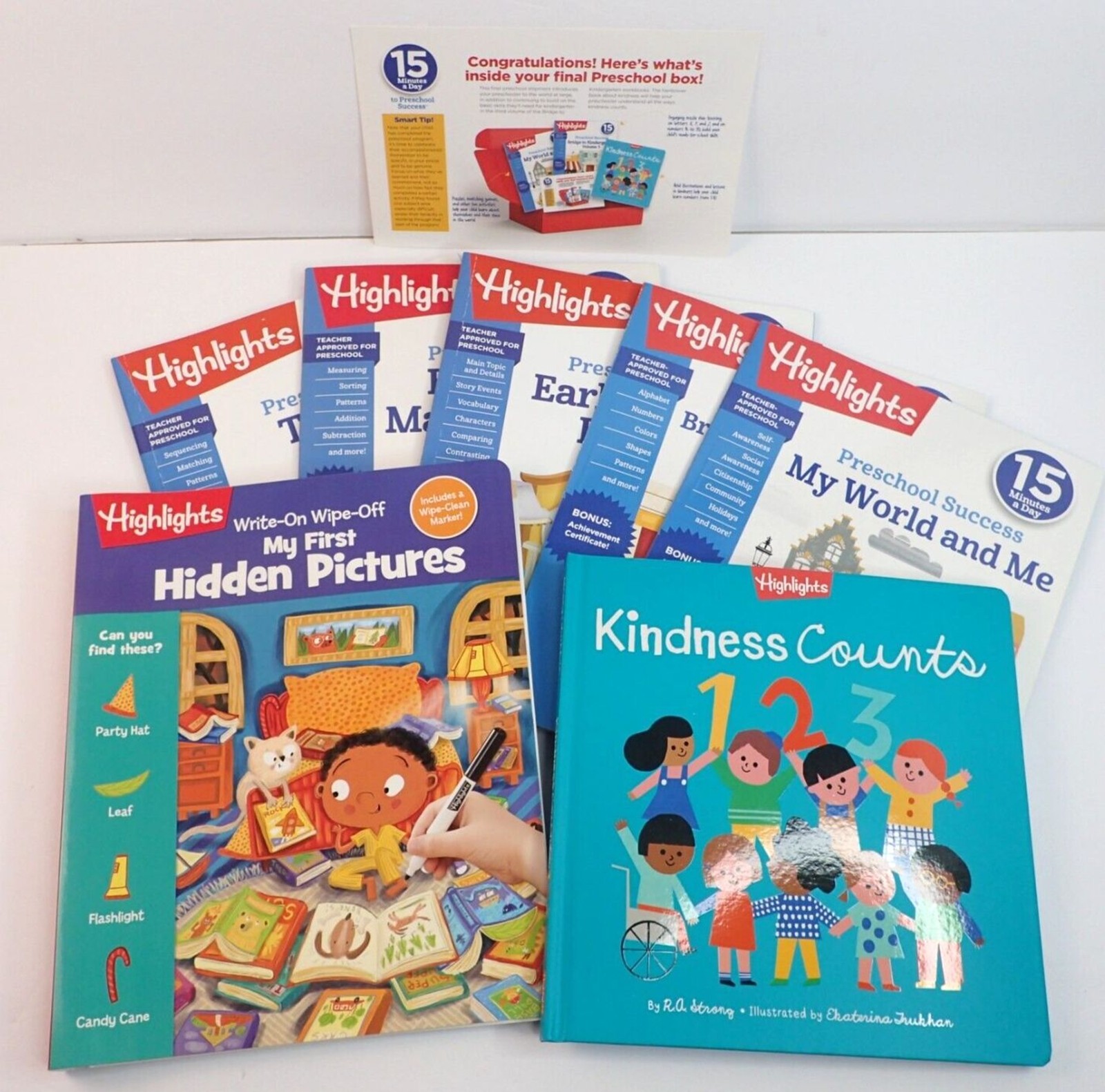 Highlights 15 Minutes A Day Preschool My Learning Box Lot of 7 Books