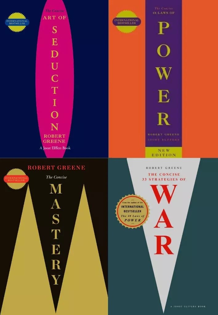 Robert Greene 4 Book Set Concise 48 Laws of Power, Mastery, Art Of Seduction,WAR