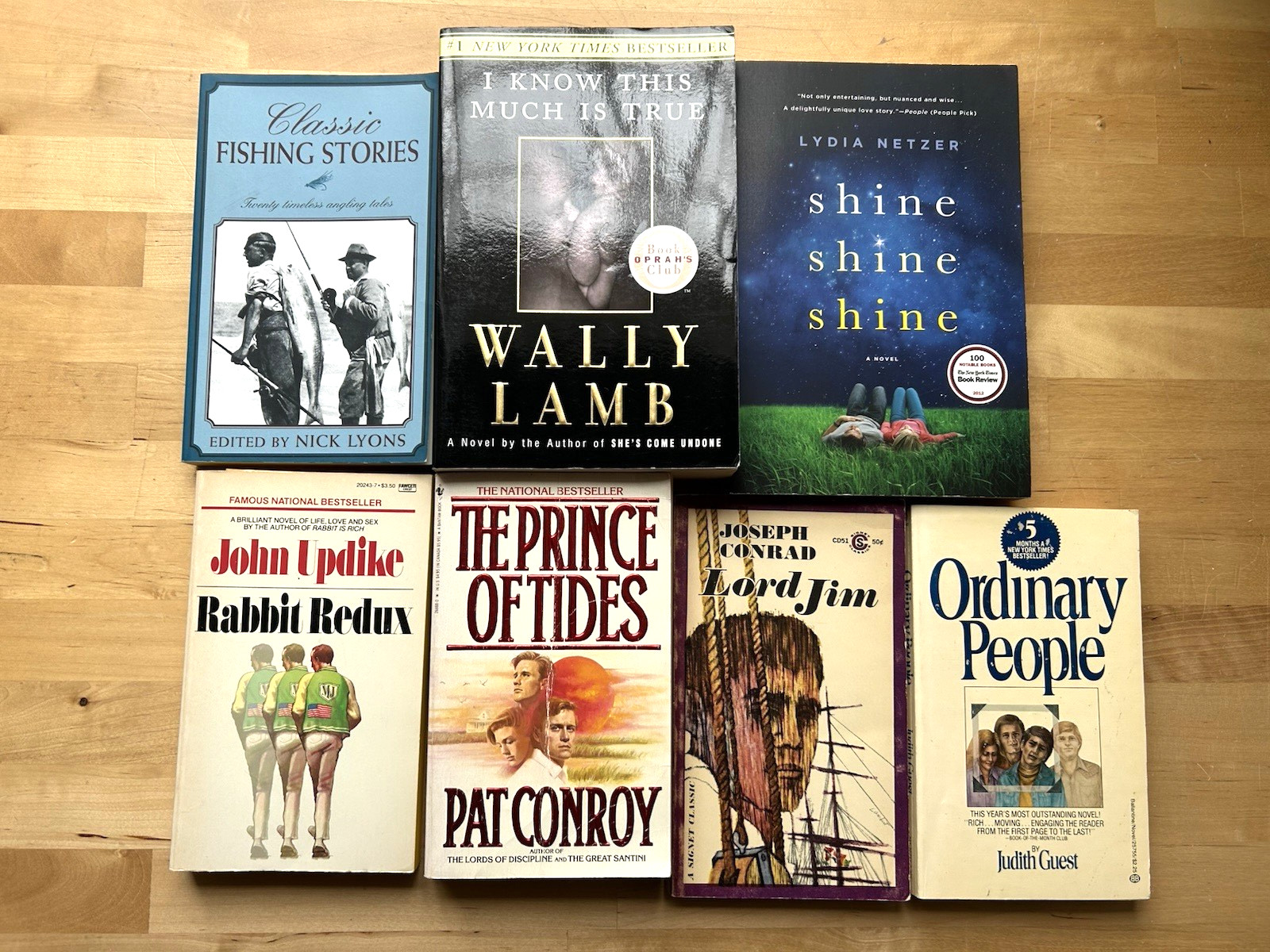 Lot of 7 Literary Fiction Paperback Books Various Authors & Titles