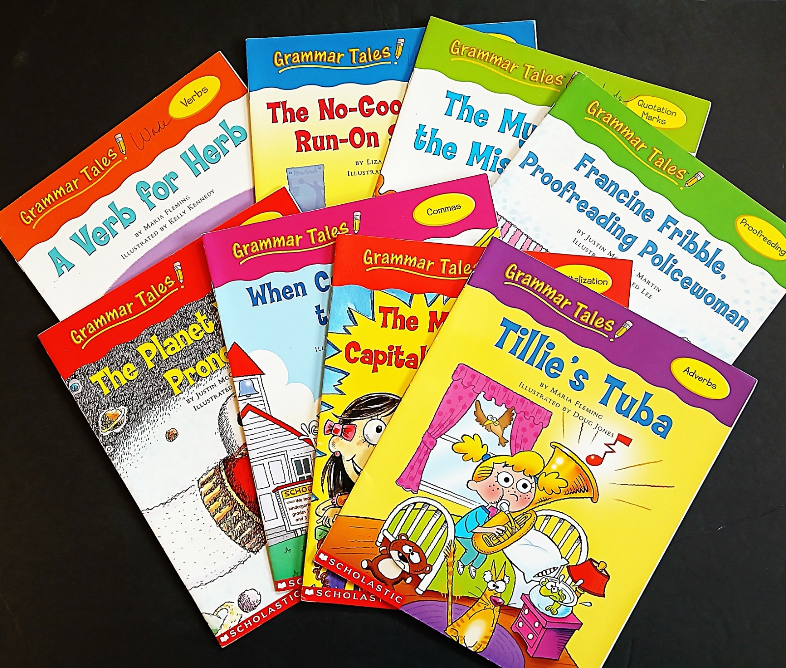 Lot of 8 Grammar Tales Series Books Scholastic Elementary Language Teaching