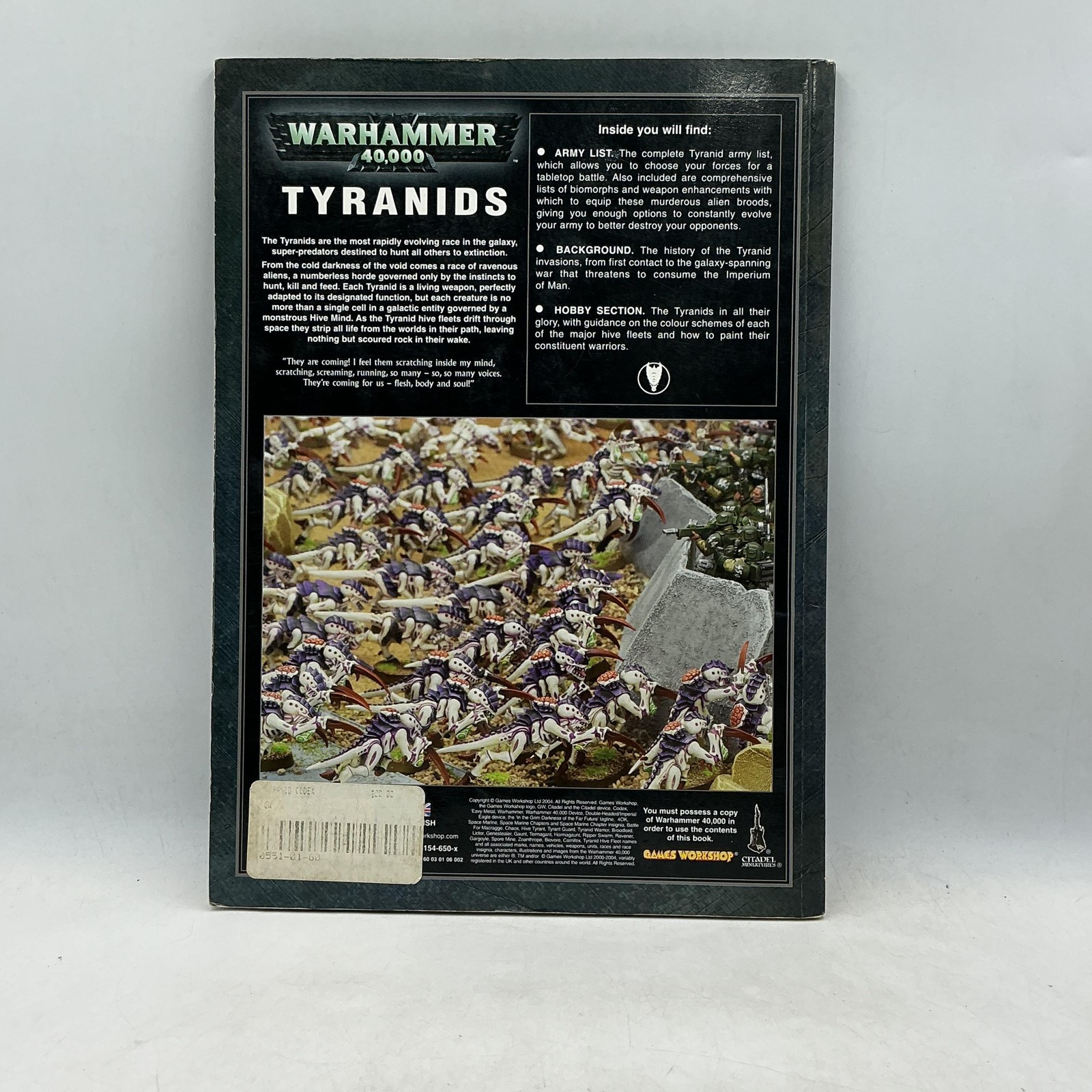 WARHAMMER 40,000 TYRANIDS Phil Kelly Andy Chambers 2004 Paperback Games Workshop