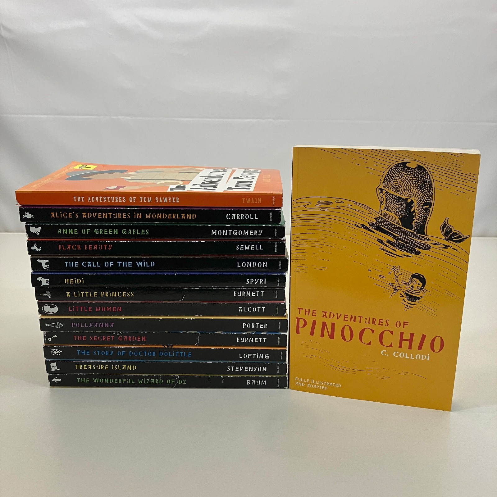 Bendon Junior Classics 14 Book Lot Little Women Pollyanna Wizard of Oz Pinocchio