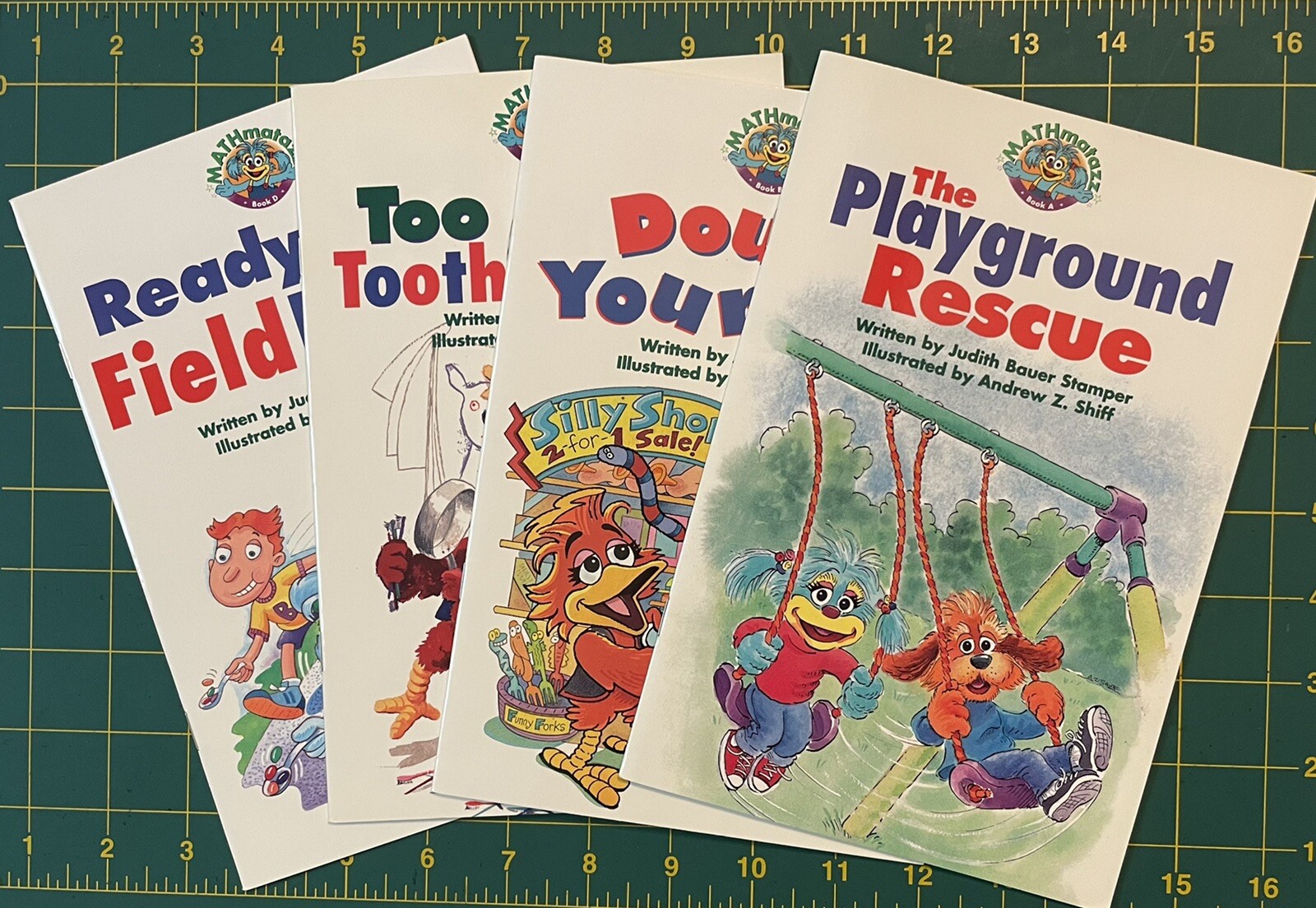 4 Children’s Math Education Story Books MATHmatazz Grade 1 CTW Puppet Characters