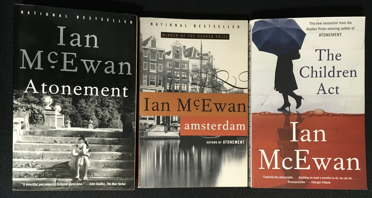 Lot 3 IAN MCEWAN Novels Atonement AMSTERDAM Booker Prize Winner The Children Act