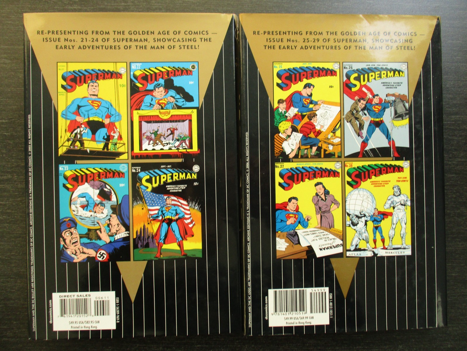 Archive Editions Superman Archives volumes 1-4 & 6-7 Hardcover w/dj VG