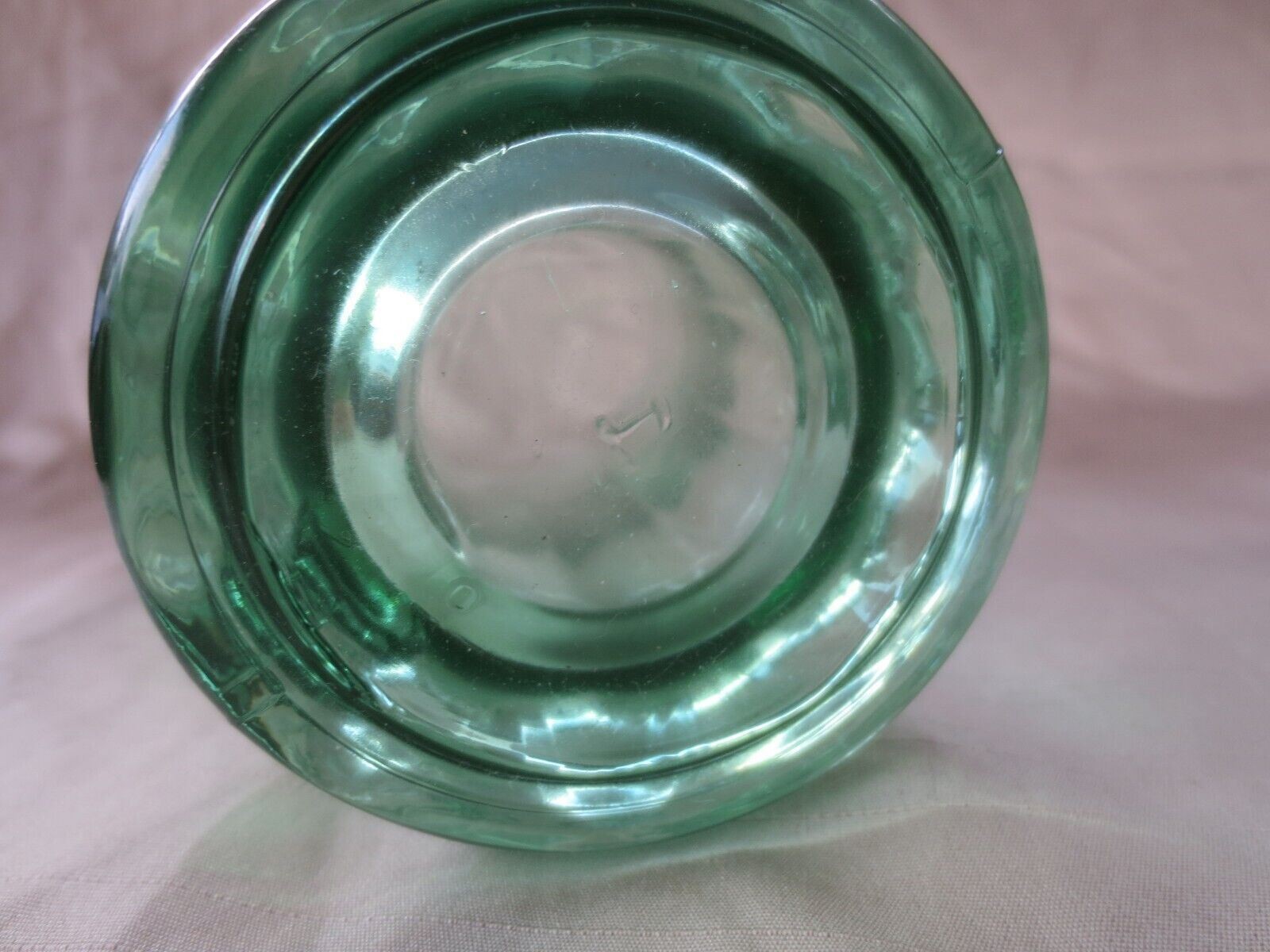 Pair Vintage Libbey Green Coca-Cola (Coke) Thick Heavy Glass Mug w/ Handle 14 oz