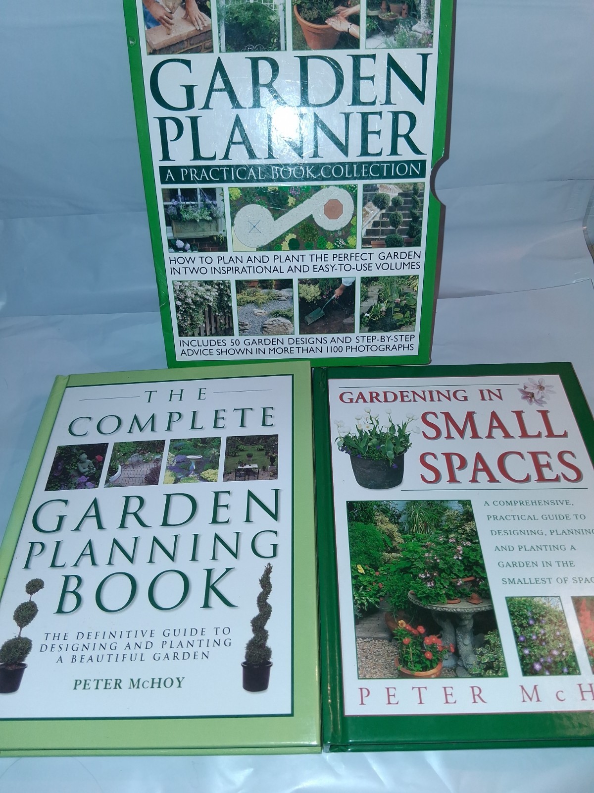Gardening In Small Spaces AND The Complete Garden Planning Book Peter McHoy Set