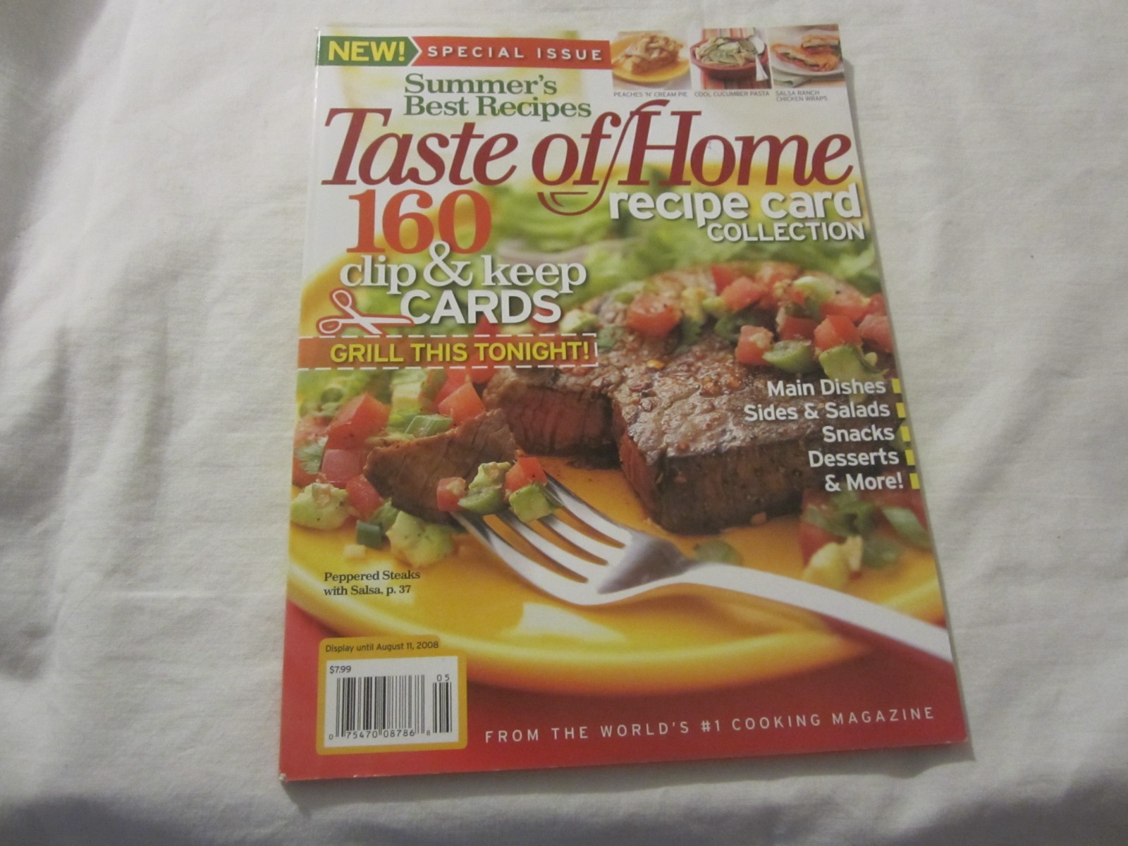 2008 Taste of Home Recipe Card Collection Cookbook, Summer’s Best Recipes