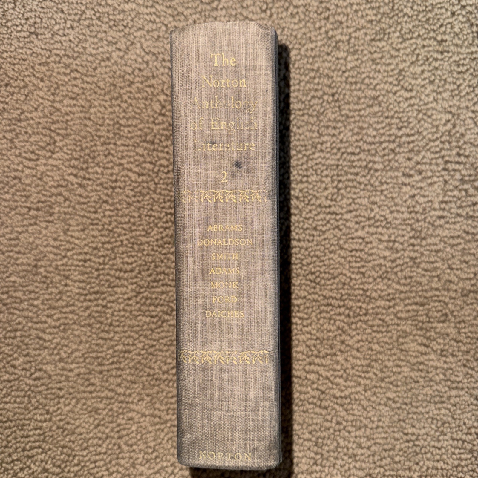 The Norton Anthology of English Literature, Vol 1 & 2, 1962 First Edition!