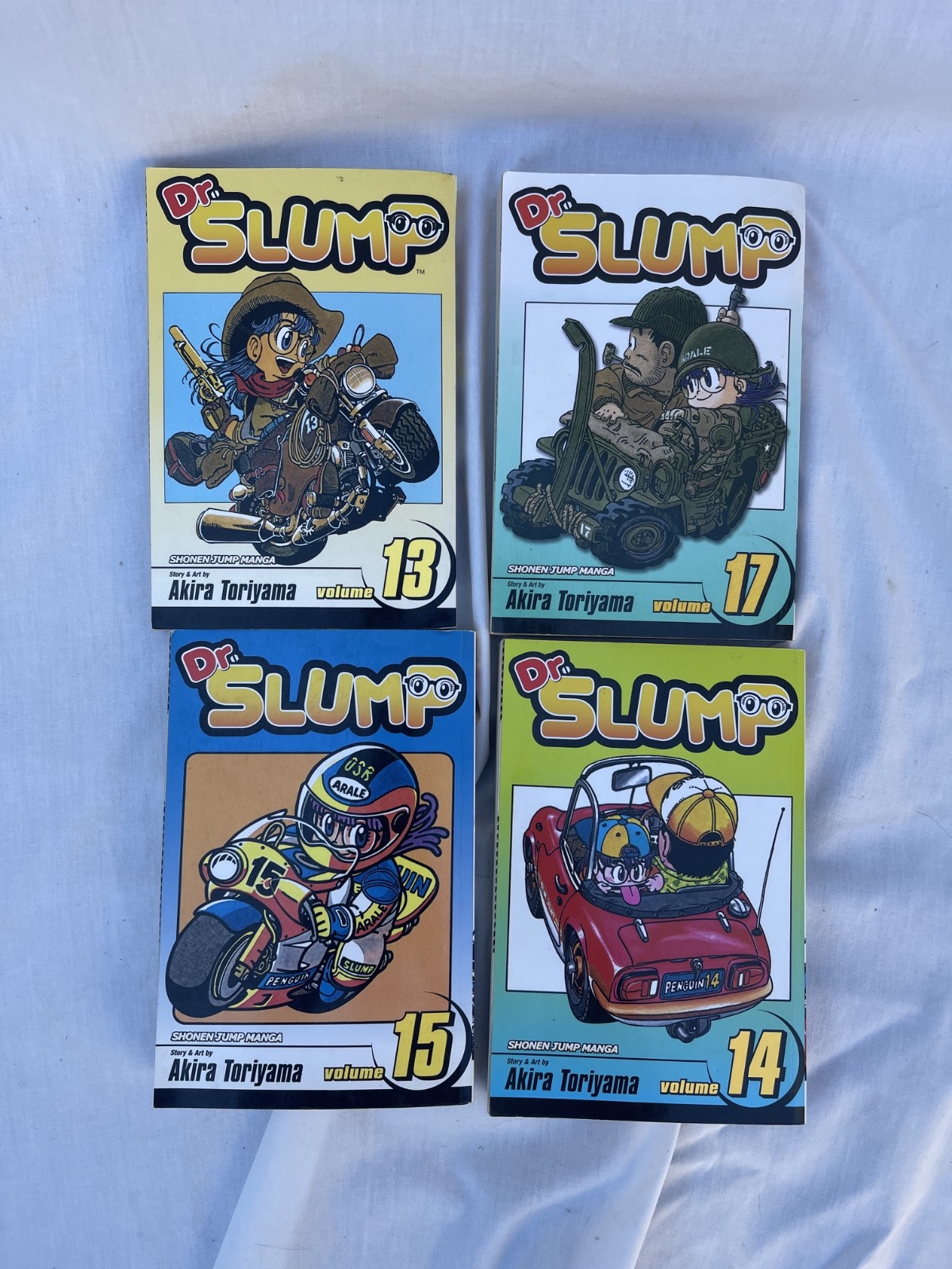 Lot of 4 “Dr Slump” Akira Toriyama Manga Vol 13, 14, 15, 17 Excellent Condition