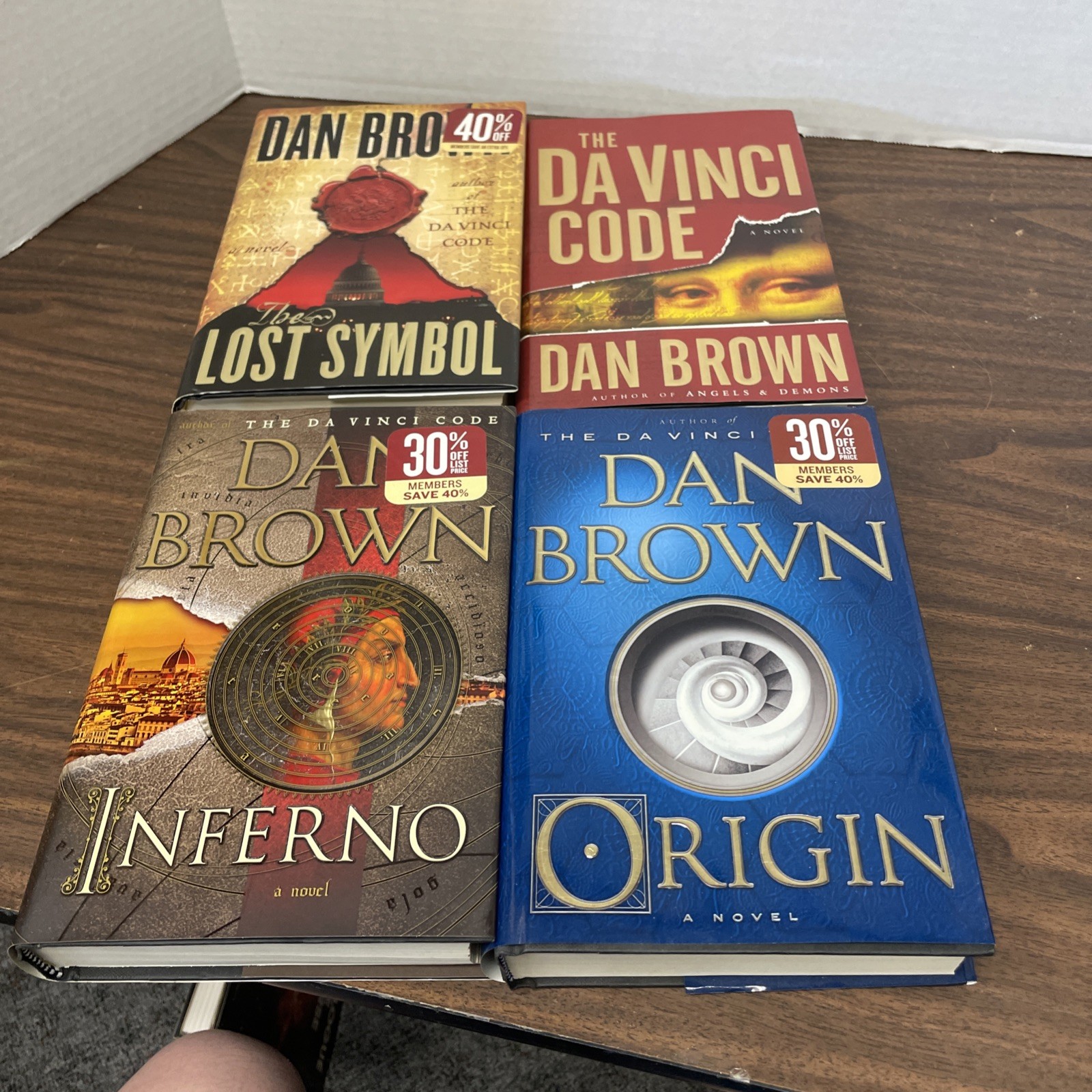 Dan Brown Lot of 4 (of 6) Robert Langdon Series (See Photos for Titles)