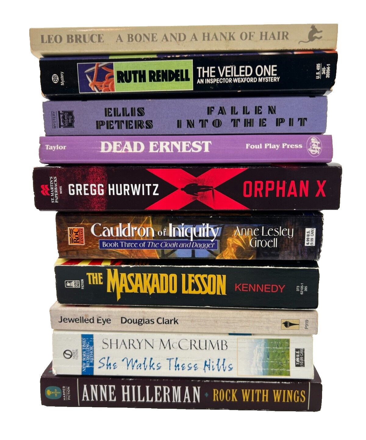 Lot Of 10 Mystery Thriller Paperback Books, Mixed Authors as Shown – Bundle A