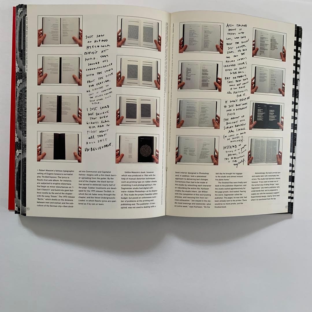 Sagmeister Graphic Design Book 172x242mm 2001 Hardcover 286 Pages