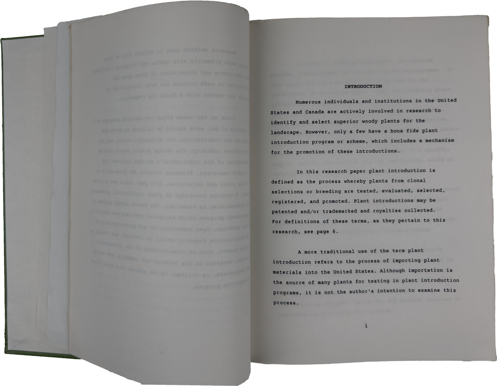 Woody Plant Introduction Programs (1988) Carla L. Pastore Hardcover Thesis