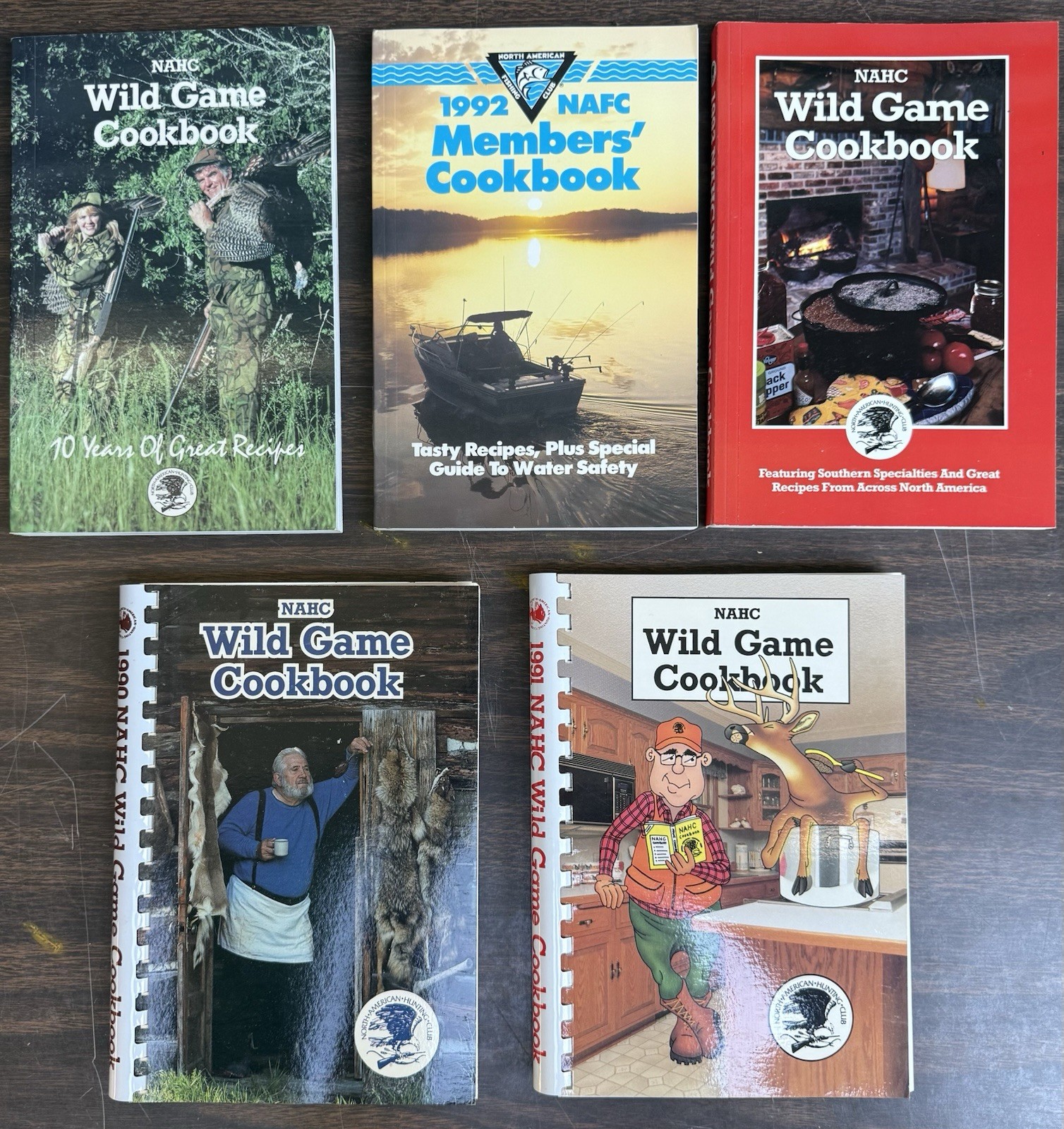 5 NAHC & NAFC (N. Am. Hunt. & Fish. Clubs) Wild Game Cookbooks-Mint Condition!