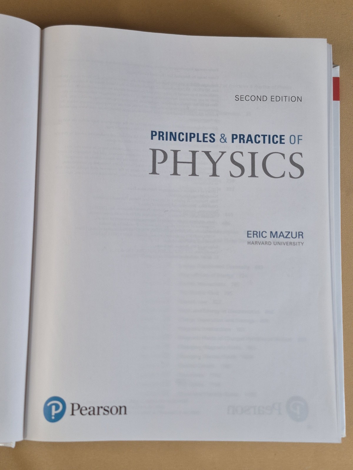 Principles & Practice of Physics – 2nd Ed – Eric Mazur – Hardcover 1,228 pages