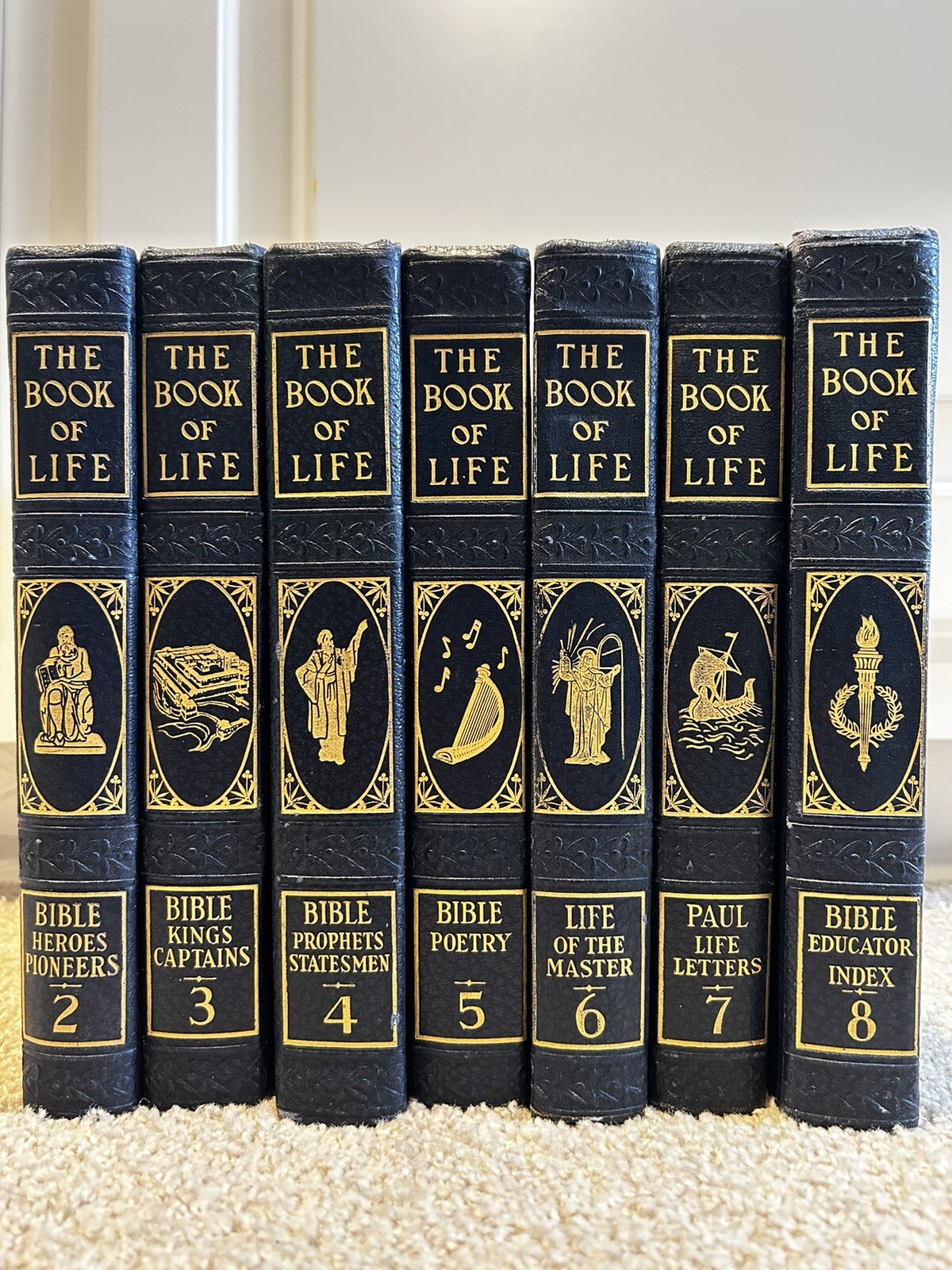 Antique Rare THE BOOK OF LIFE Volumes 2-8 H/C Book Set 1934 John Rudin & Co