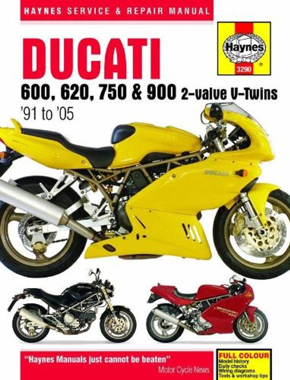 Ducati 600, 620, 750 & 900 2-valve V-Twins (91 – 05) Haynes Repair Manual by Hay