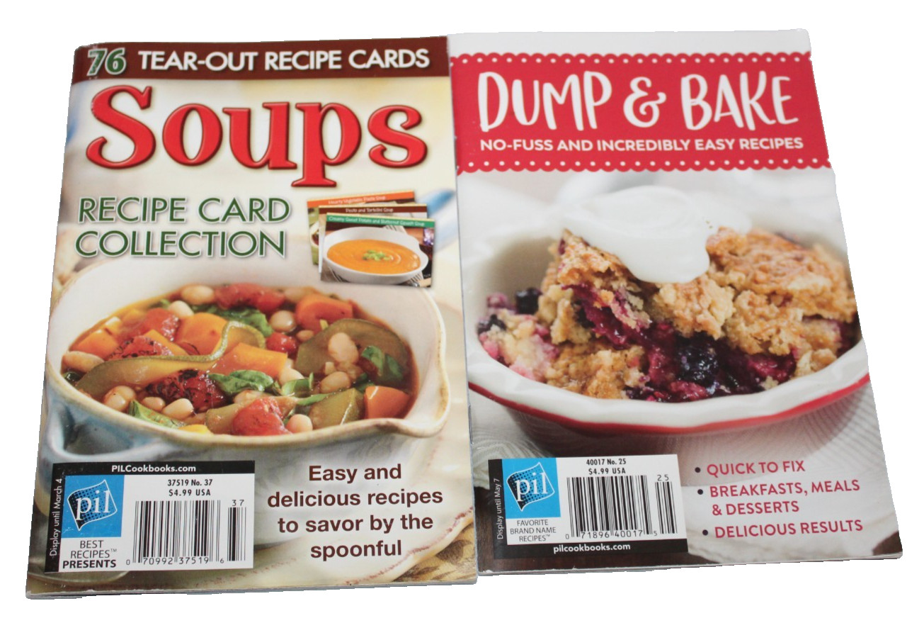 2 Best Recipes Cookbooks Soups Recipe Card Collection Dump & Bake Easy Recipes