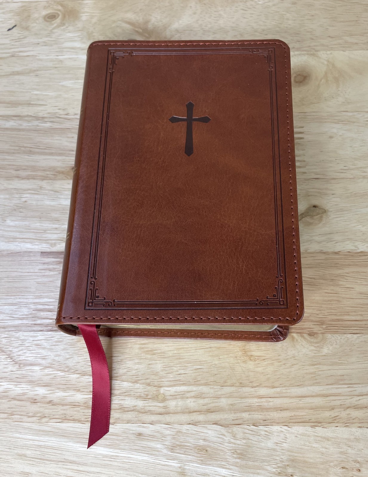 NKJV Holy Bible Thomas Nelson Brown Leathersoft Gilt Edges 2 Ribbons 2020