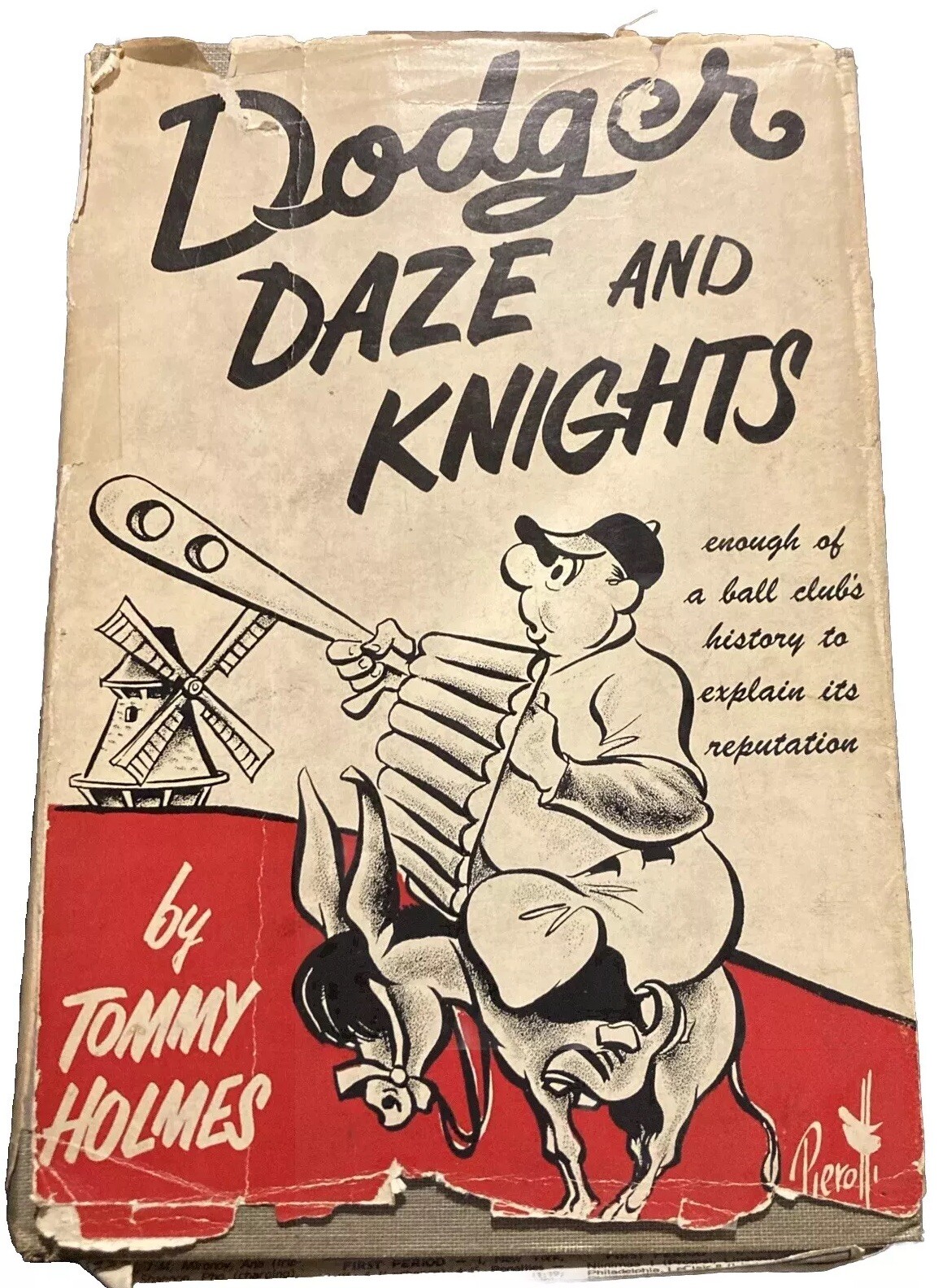 Dodgers Daze And Knights by Tommy Holmes 1953 1st Edition Hardcover Good B4