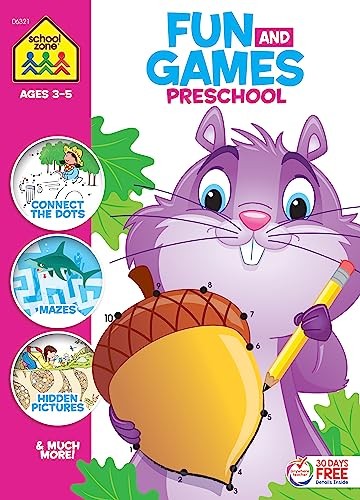 Big Preschool Activity Workbook Ages 4 & Up – Perfect Paperback – VERY GOOD