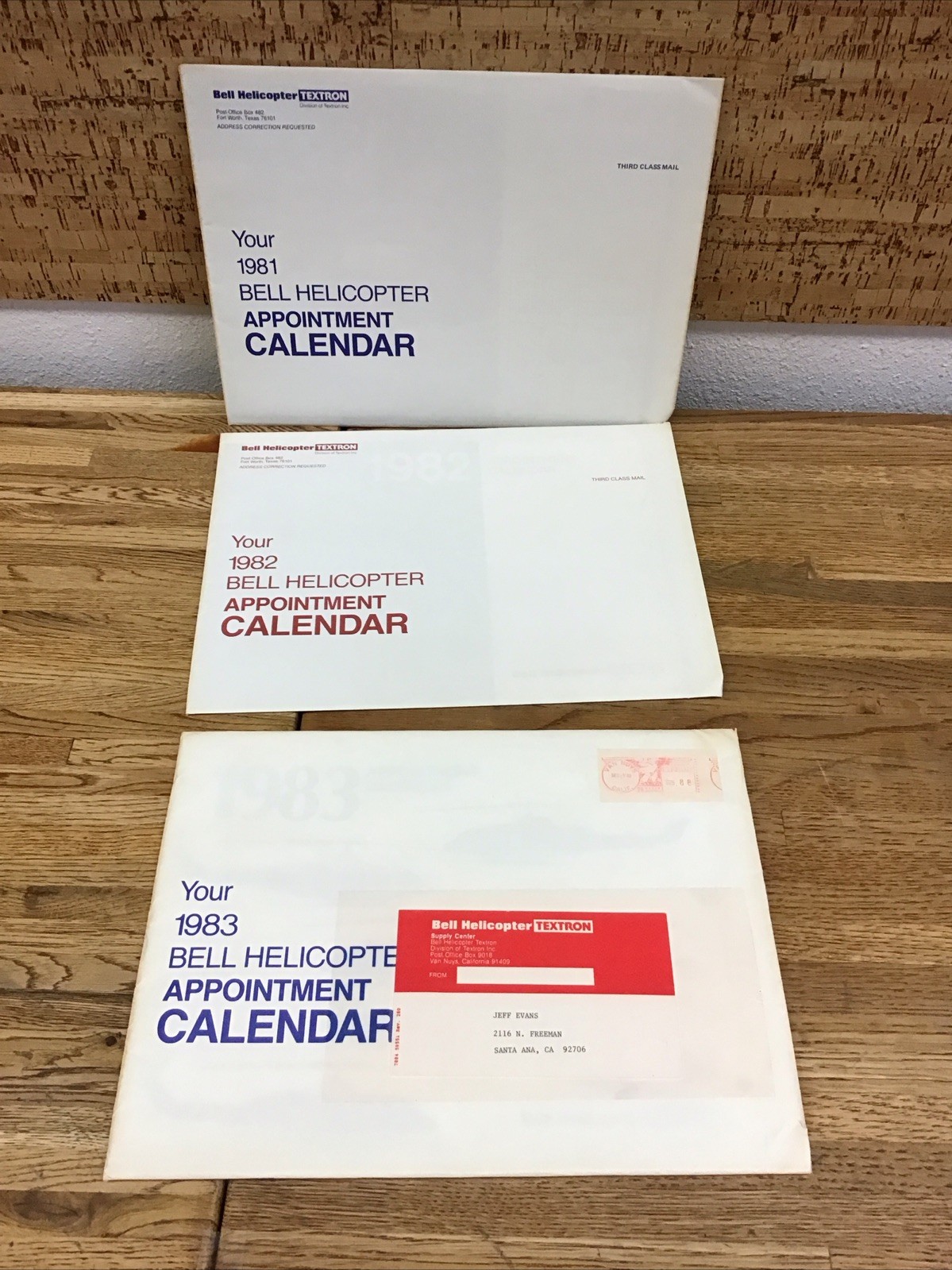 BELL HELICOPTER – Appointment Calendar – 1981 1982 1983 – Lot Of 3 – MM6.107