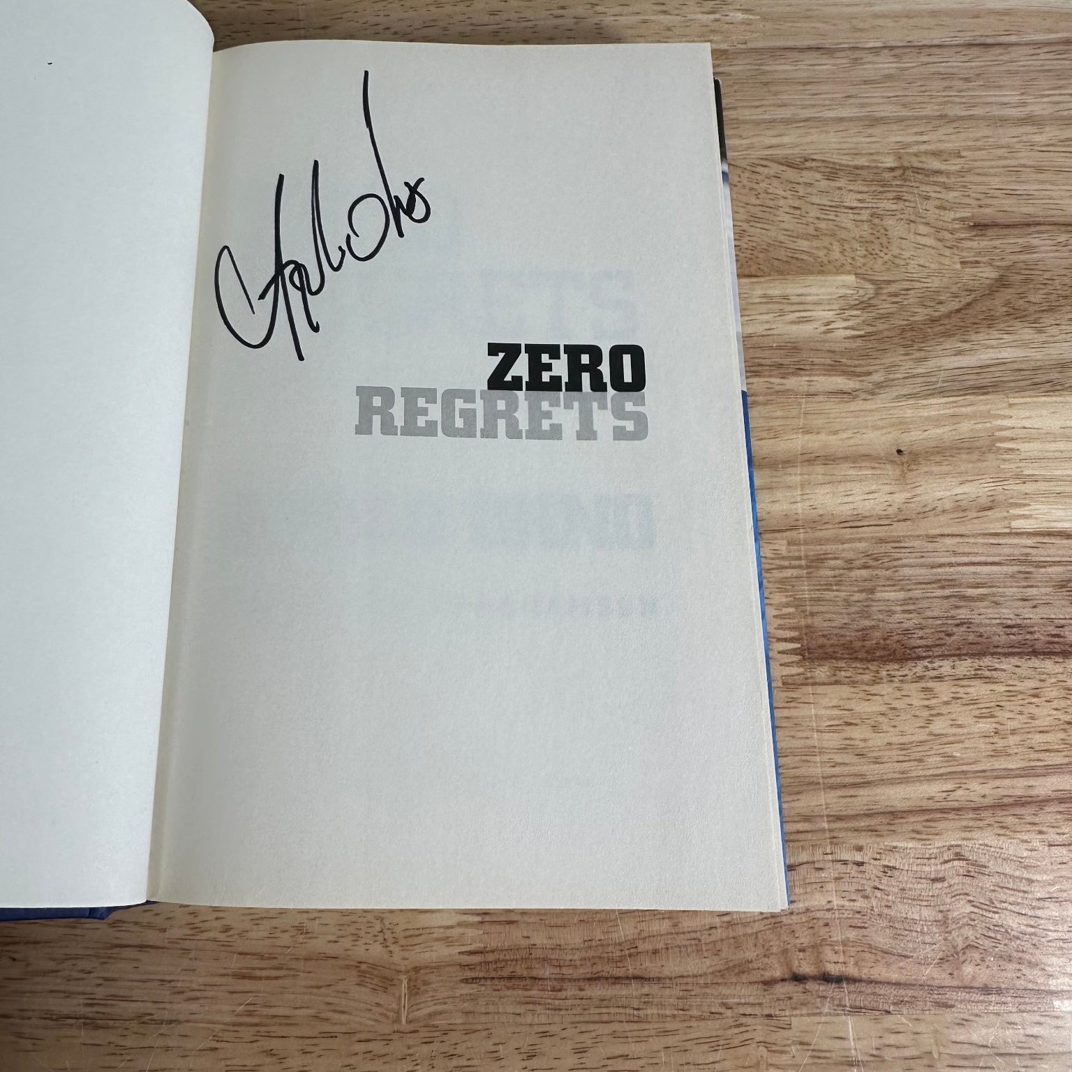 Zero Regrets Apolo Ohno First Edition Signed Biography Atria Books
