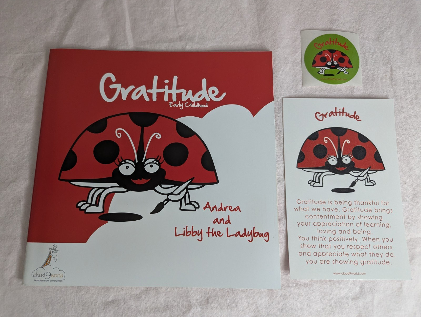 Home School Teachers Cloud 9 world character book GRATITUDE kindergarten -1st