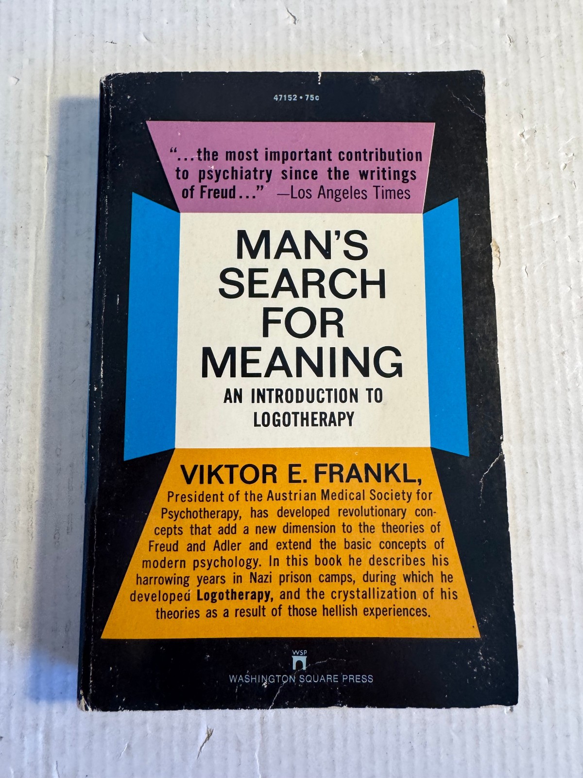 Man’s Search for Meaning Viktor E Frankl Good 1969 Vintage Paperback