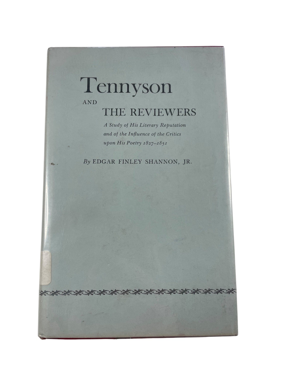 Tennyson & Reviewers Shannon Jr. 1967 Literary Criticism Poetry Archon Books