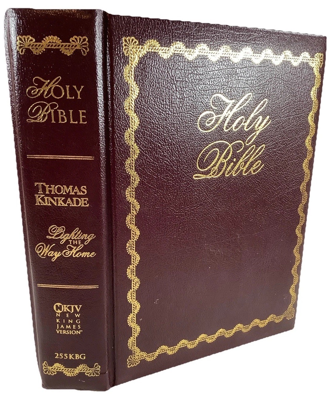 Thomas Kinkade NKJV Bible Lighting The Way Home Red Letter Gilded VTG
