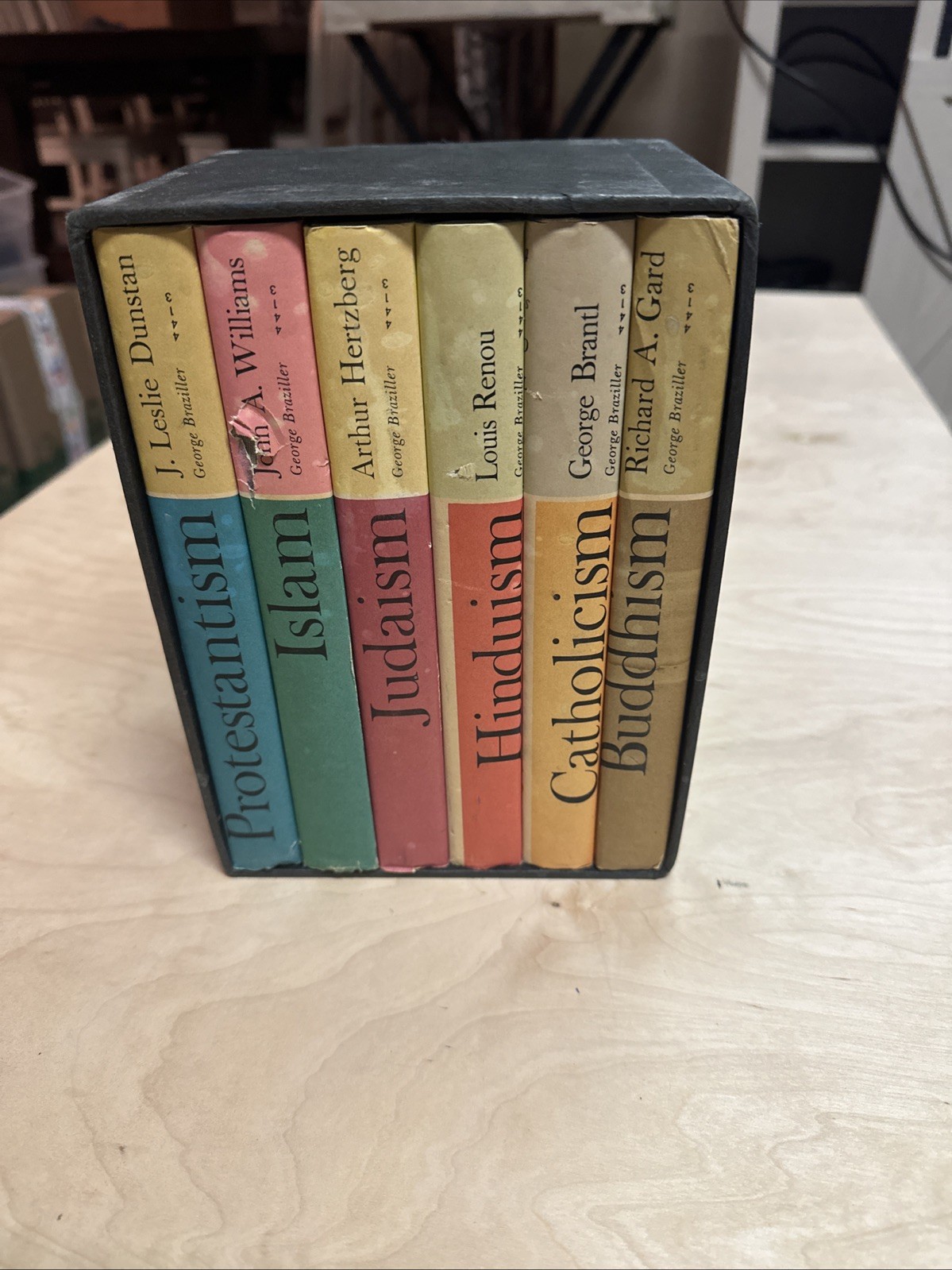 Vintage Great Religions Of Modern Man George Braziller 1961 Box Book LOT OF 6