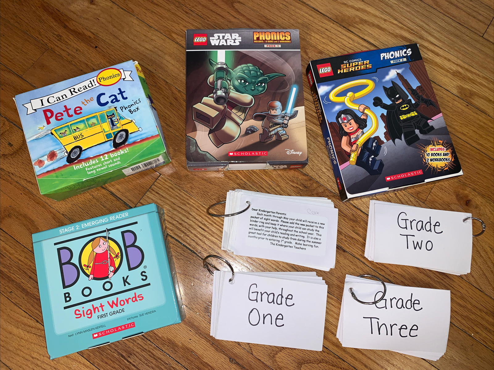 Lot Reading Phonics Sight Words Pete the Cat Star Wars DC Comics Bobs Books