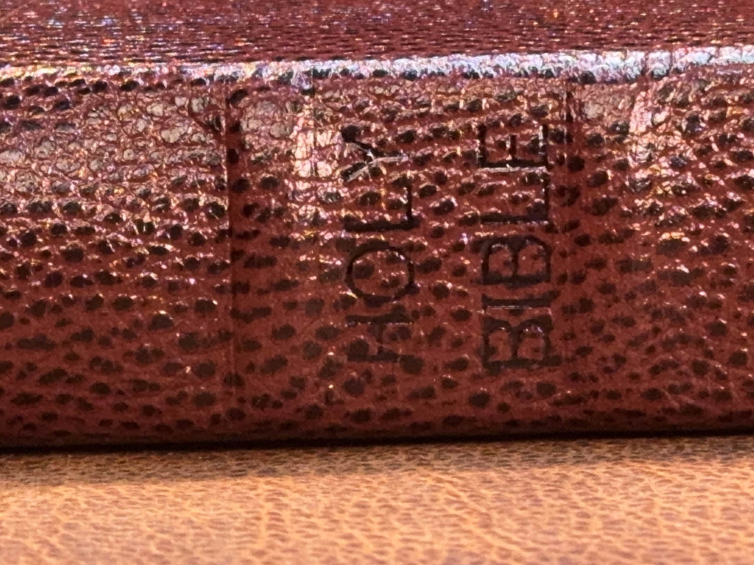 LSB Giant Print Reference Bible, Pebbled Cognac Goatskin Leather, 3 Ribbons