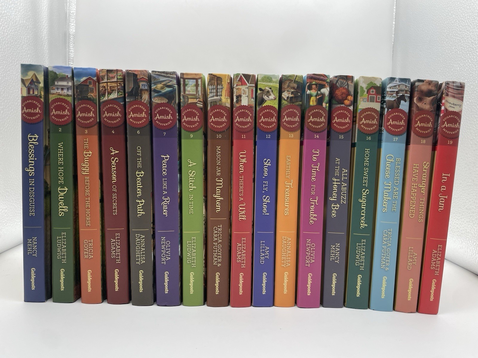 Sugarcreek Amish Mysteries Lot of 17 HC Guideposts (Books 1-4, 6, 7, 9-19)