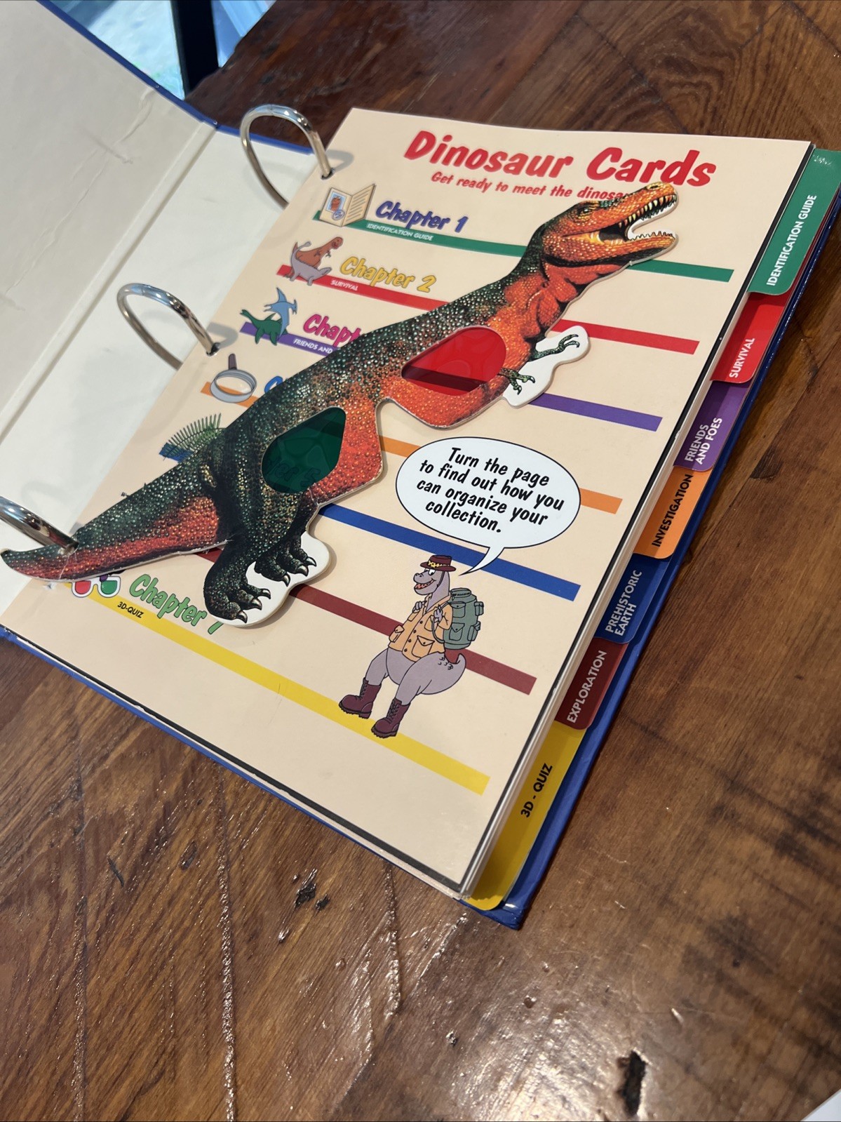 Dinosaur Cards By Collier’s Publication 1994. 3 Ring Binder