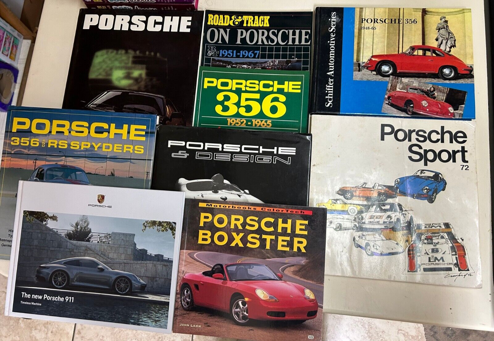 HUGE Lot Of 9 Porsche Books 911 914 356 924 944 968 BOXSTER