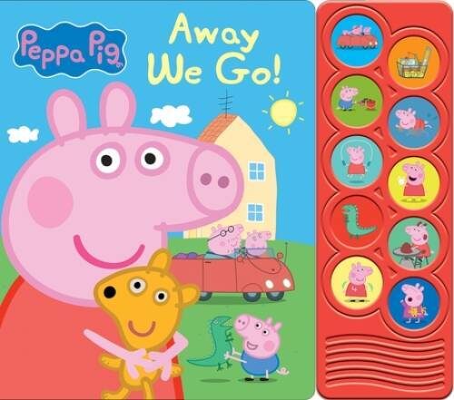 Peppa Pig – Away We Go 10-Button Sound Book – PI Kids (Play-A-Sound) – GOOD