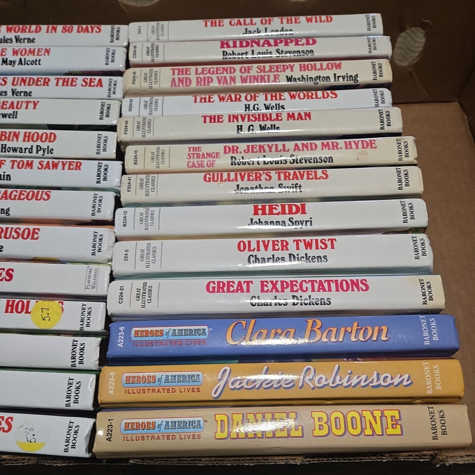 Lot of 26 Great Illustrated Classics Hardcover Baronet Books