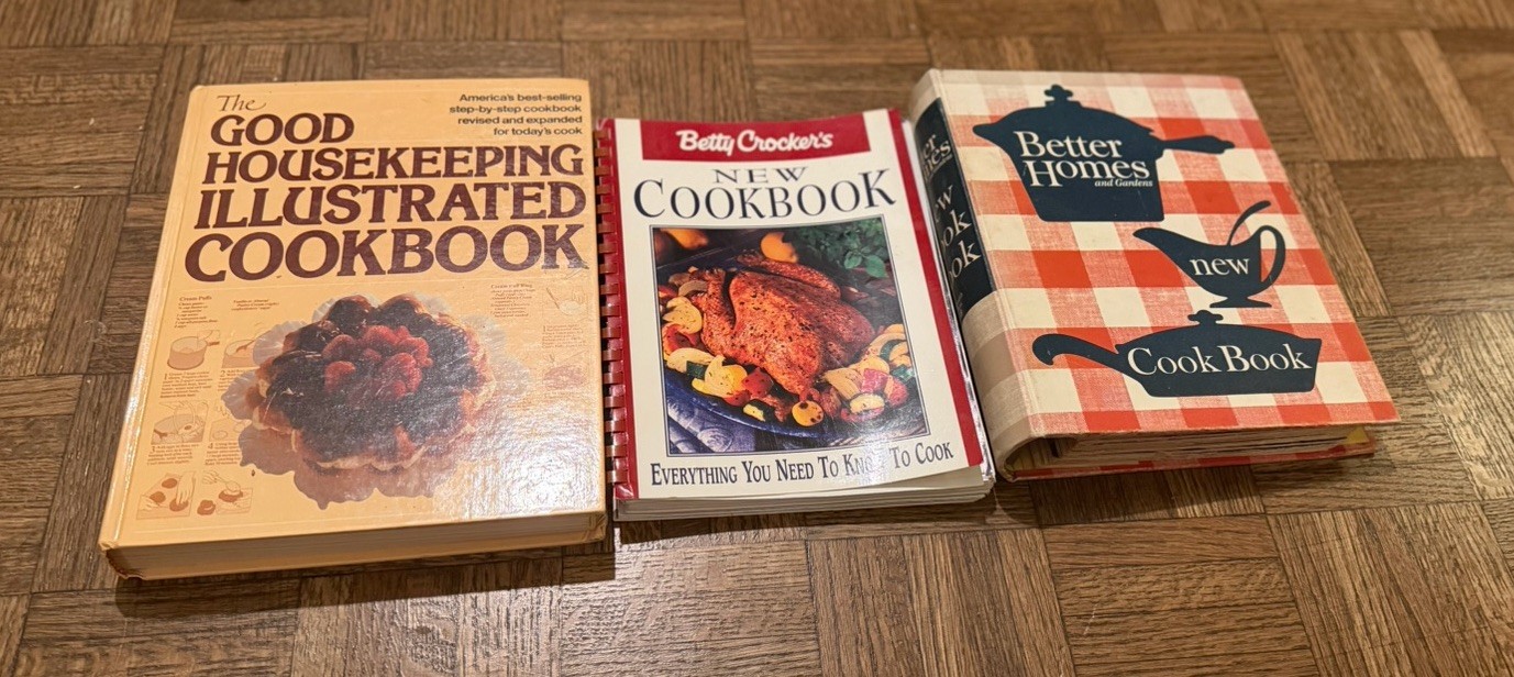 Vintage Cookbook Lot 3 Classic Betty Crocker Better Homes Good Housekeeping