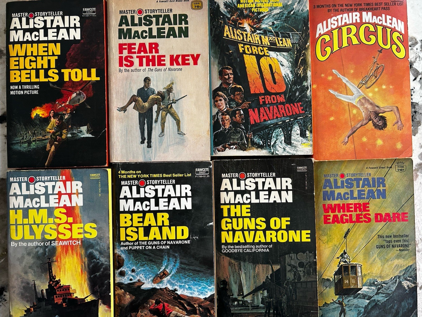 Alistair MacLean 8 Book Lot As Shown