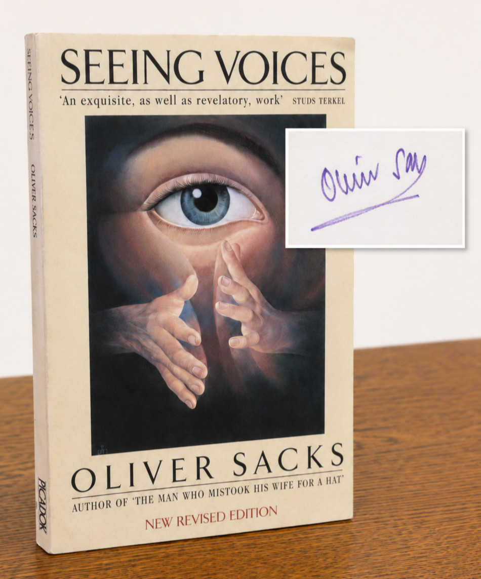 RARE (SIGNED) OLIVER SACKS (1933-2015): ‘Seeing Voices’ Vg Paperback, 1990