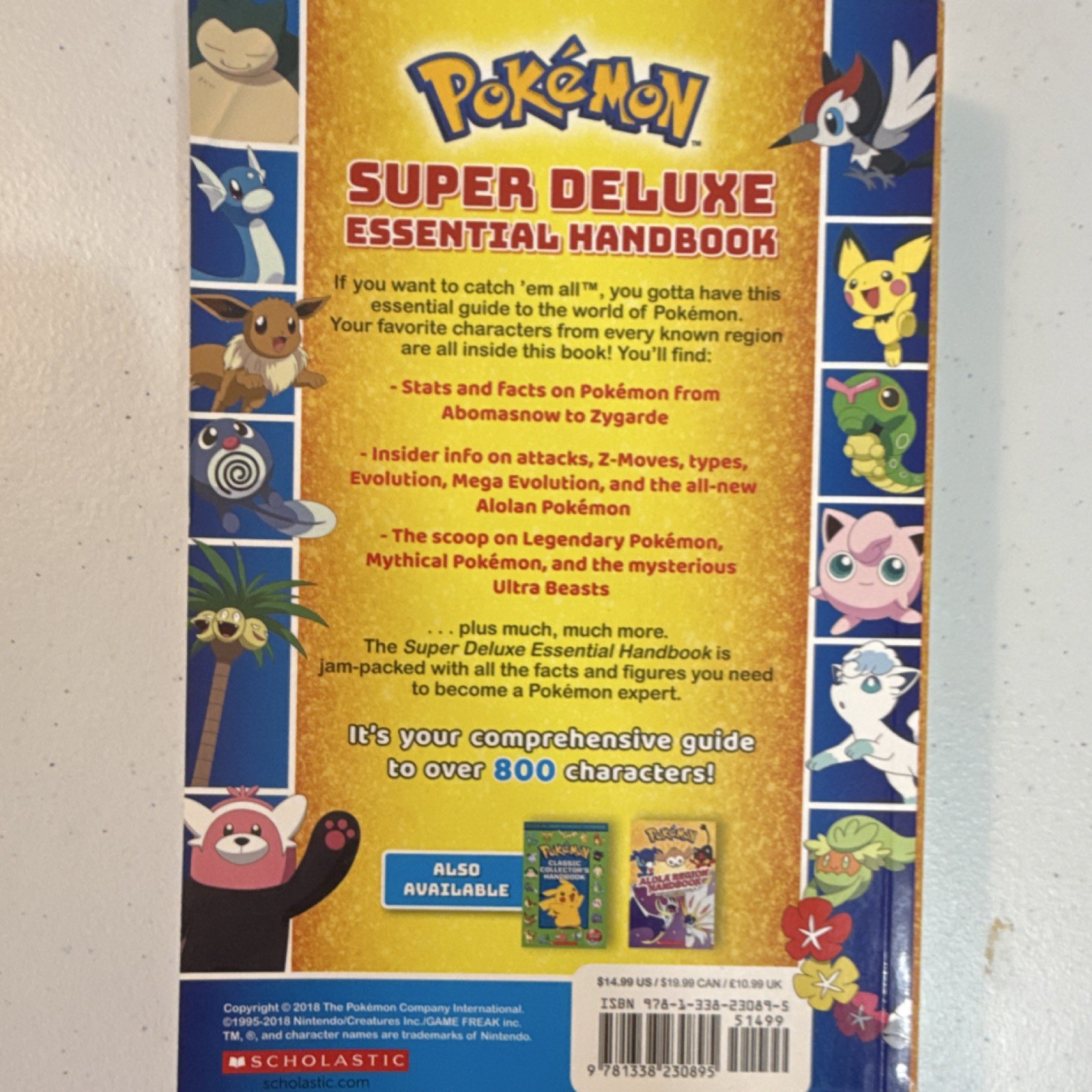 Pokémon Super Deluxe Essential Handbook Scholastic 2018 Paperback 496 Pages