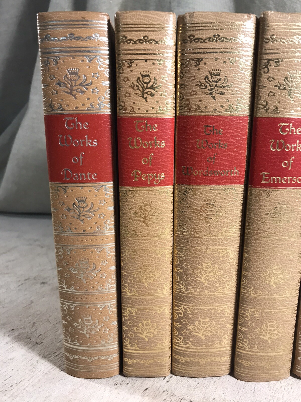 5 Fine Binding Decorative Books Bundle Classics Decor Wedding Photo Props 4