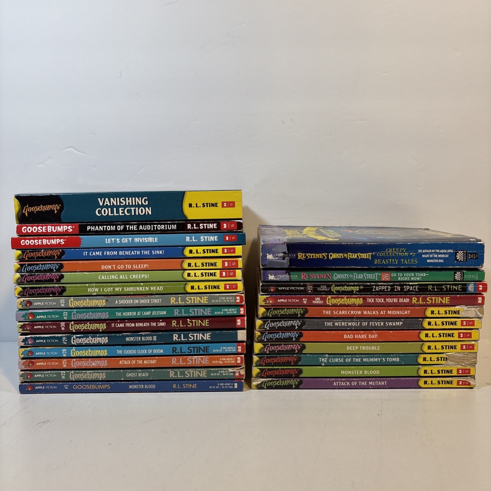 Lot Of 26 Vintage 90s Books By RL Stine (24) Goosebumps (2) Ghost Of Fear Street