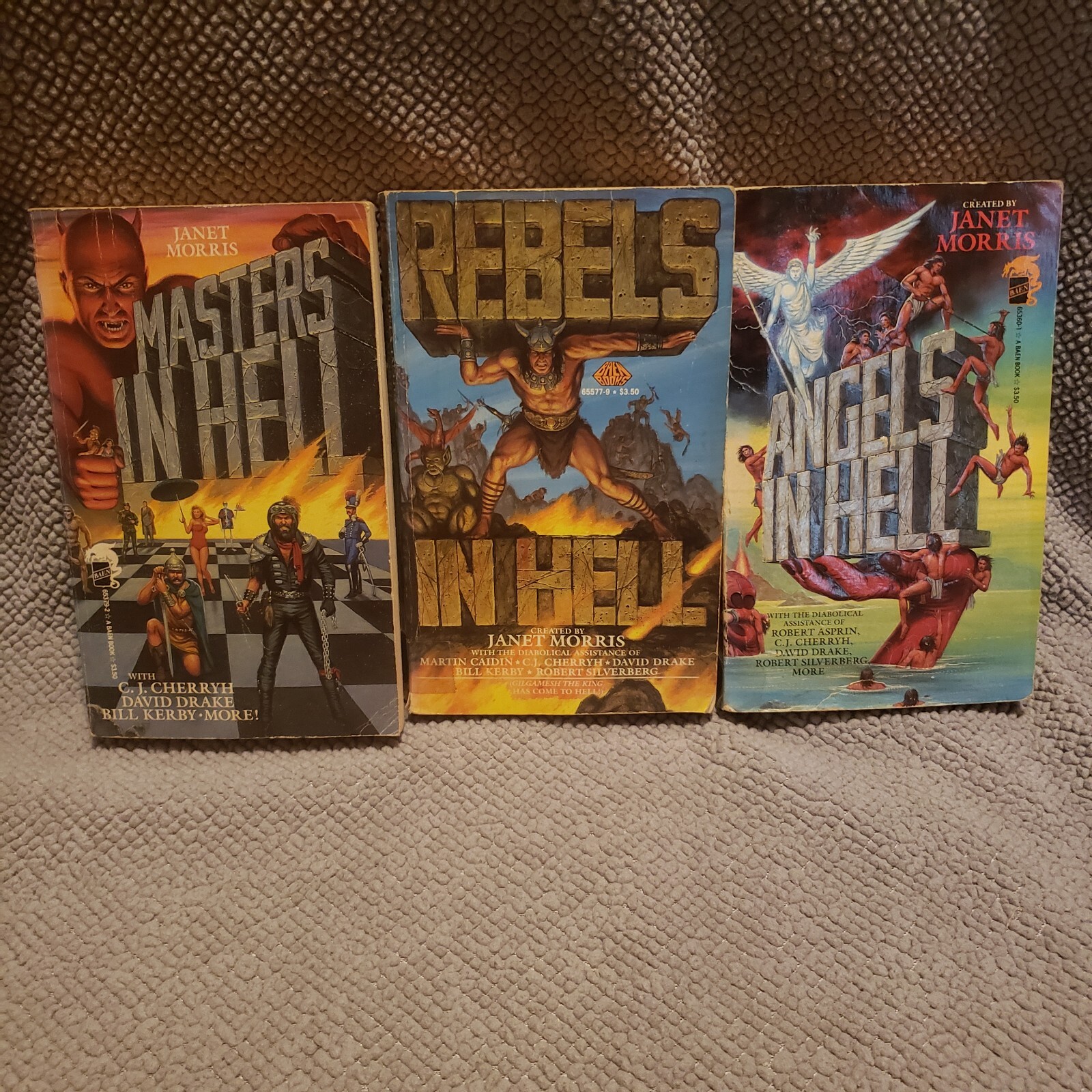 Angels Rebels Masters in Hell Janet Morris Vintage Paperback Book Lot Anthology