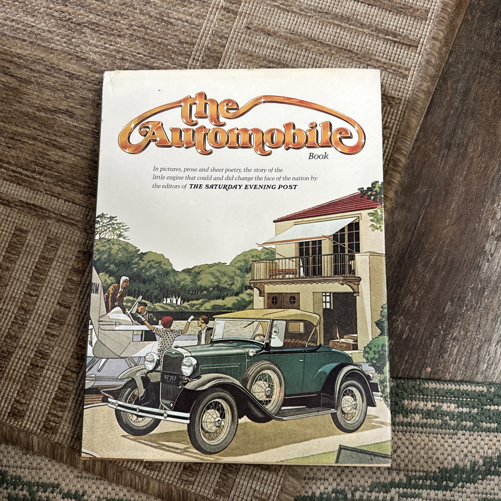 The Automobile Book by The Saturday Evening Post, Antique Vintage Art 1979 HB