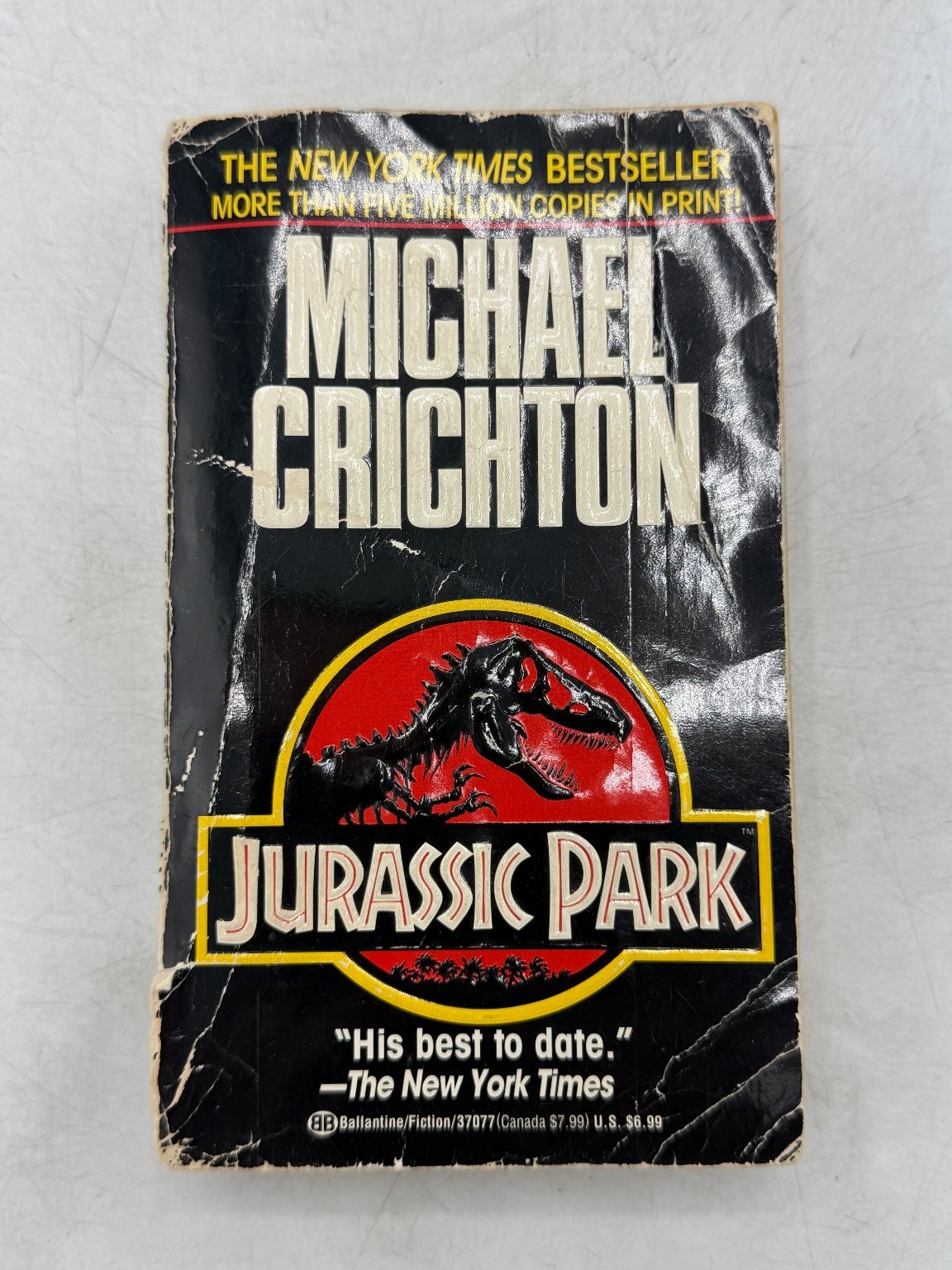 Jurassic Park Michael Crichton 1993 35th Printing Paperback Sci-Fi Thriller